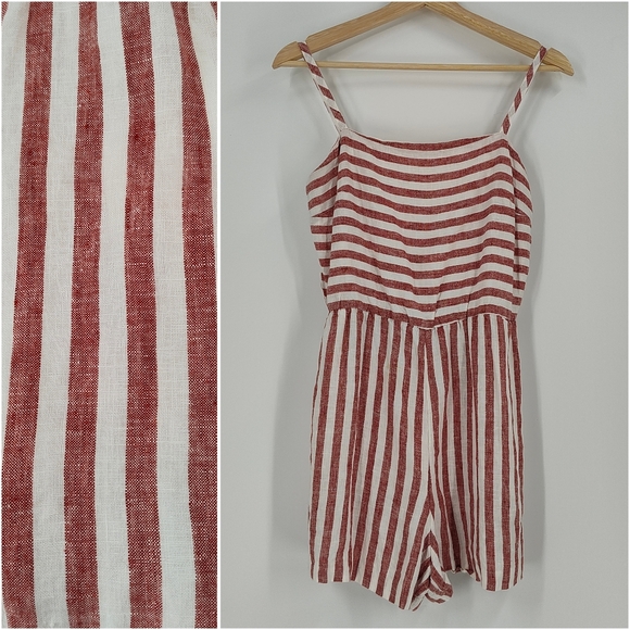 C&C California Linen Romper - Picture 1 of 7